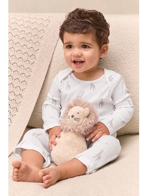 The White Company Organik Pamuklu Zürafa Desenli Bebek Uyku Tulumu