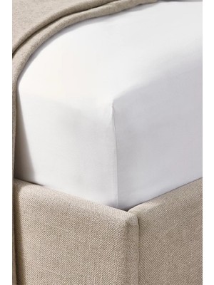 The White Company 1000 Tel Mısır Pamuklu Saten Lastikli Çarşaf