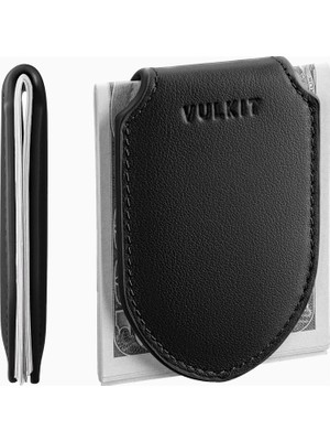 Vulkit Hakiki Deri Manyetik Erkek Para Klipsi Kartlık
