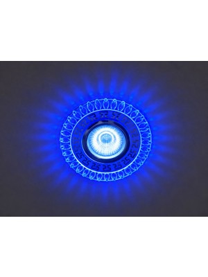 1 Adet Noas YL65 1757 Flora LED Çerçeveli 4000K + Mavi Yuvarlak Kristal Cam Spot GU10 Duy