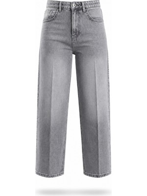 5in1Canpolat Gri Baggy Jean 3004