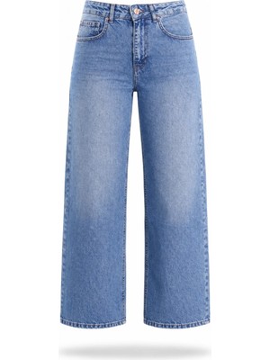 5in1Canpolat Yıkamalı Mavi Mom Jean 525