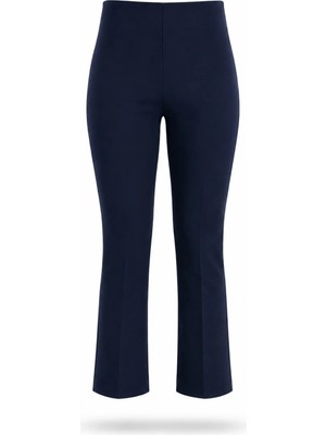 5in1Canpolat Lacivert Mini Flare Pantolon 438