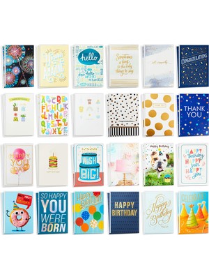 Uravas Store Hallmark Tüm Etkinlik Kartları Çeşitliliği—48 Zarflı Kart (Doğum Günü, Teşekkür, Tebrikler, Sempati, Bebek Duşu, Boş)