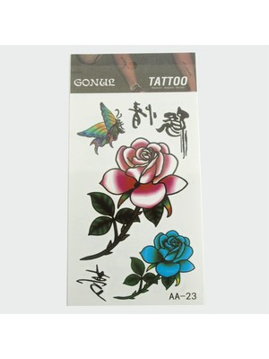 Aesco Gül Tattoo Dövme Sticker