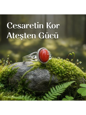 Taş Sandığı Akik Taşı Çelik Yüzük - Kararmaz
