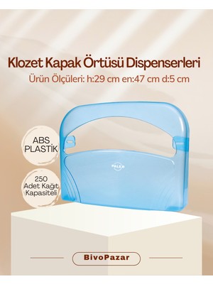 Palex Klozet Kapak Örtüsü Dispenseri Şeffaf Mavi
