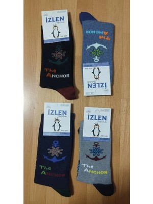 Efem İç Giyim 7-8 Yaş Erkek Çocuk Mevsimlik Uzun Çorap 12'li Paket