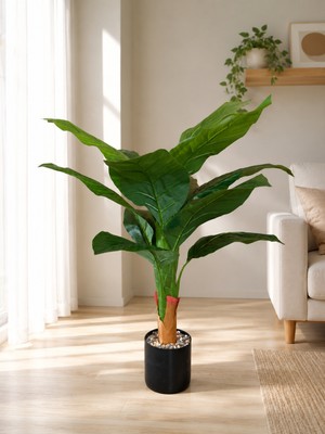 Yapay Çiçekçiniz 90 cm 11 Dallı Yapay Muz Cennet Kuşu Ağacı