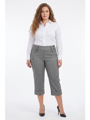 Baglan Kadın Bermuda Duble Paça Pantolon BGL-ST05669