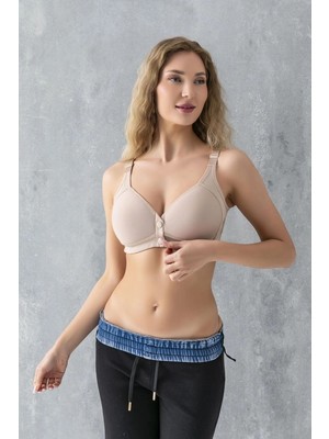MTM My The Mall Giyim Çıtçıtlı Toparlayıcı Minimizer  Sütyen Cappucino
