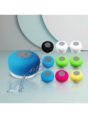 Aslanoğlu Store BTS06 Mini Bluetooth Hoparlör Güçlü Vantuzlu Suya Dayanıklı Kablosuz Ses Cihazı