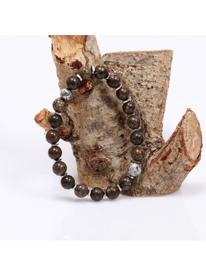 Taş Sandığı Jade ve Hematit Taşı Bileklik - 8 mm