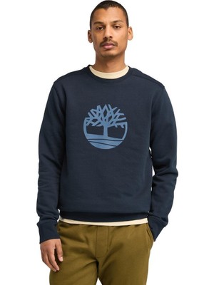 Timberland Kennebec Rıver Tree Logo Crew Neck Sweat Erkek Lacivert Sweatshirt TB0A2BJ84331