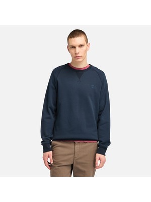 Timberland Exeter Rıver Brushed Back Crew Sweatshir Erkek Lacivert Sweatshirt TB0A2BNKZ021