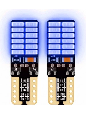HNC 24 Ledli Dipsiz T10 Park Ampulü 24V Mavi Işık (2 Adet)