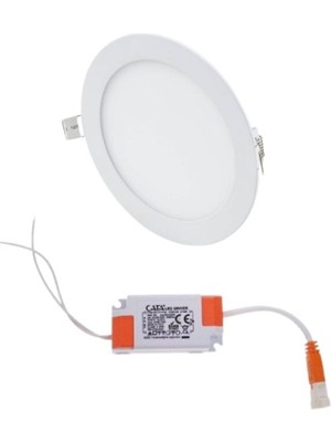 Cata Sıva Altı Slim Led Panel 12W Günışığı Yuvarlak İç Çap 15,2 cm Dış Çap 16,8 cm