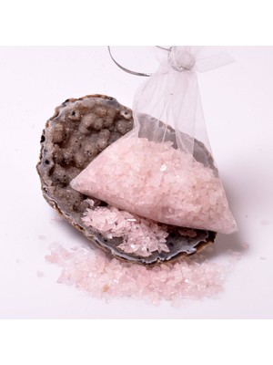 Taş Sandığı Pembe Kuvars Kırık Taş Kese - 60 gr