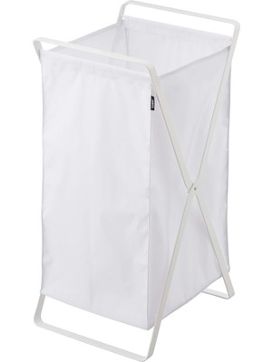 1001 Home Tower Çamaşır Sepeti, Beyaz, Çelik Polyester Polipropilen, Beyaz, Tek Beden