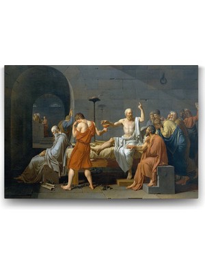 1001 Jacques Louis David - Sokrates’in Ölümü Tablosu - 60X40CM