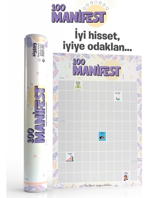 1001 100 Manifest Kazı Kazan Poster Motivasyon ve Kişisel Gelişim