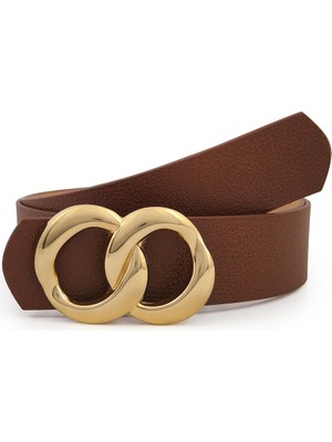 1001 Sonsuzluk Gold Tokalı Kadın Kemer 3.5 cm