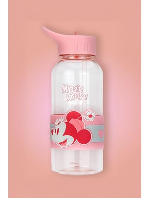 1001 Minnie Mouse Lisanslı Pipetli ve Kapaklı Plastik Suluk - 1 L, 2017082911108