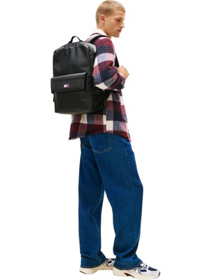 1001 Tjm Elevated Pu Backpack Erkek Sırt Çantası, Siyah, Tek Beden