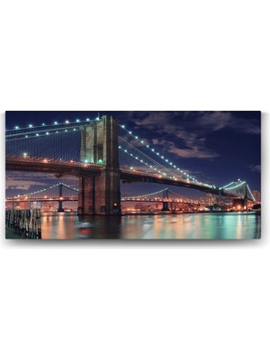 1001 Brooklyn Köprüsü Tablosu - 80X40CM