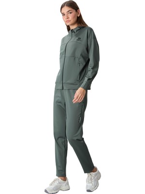 1001 Tommylıfe Indigo Kapüşonlu Gizli Cep Detaylı Standart Kalıp Eşofman Takımı, T10BY-95306