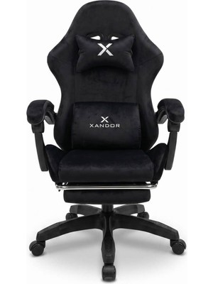 1001 Xandor XG400 Kumaş Döşemeli Gaming Koltuk Ayak Dayamalı Oyuncu Koltuğu 135° Yatabilen Boyun Be