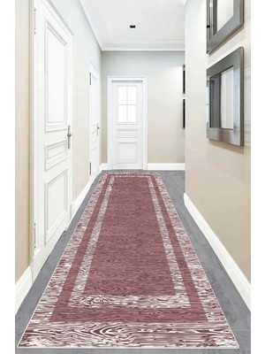 1001 Pelangi Geometrik Çerçeve Desenli Dijital Baskı Yıkanabilir Kaymaz Taban Modern Salon Halısı V