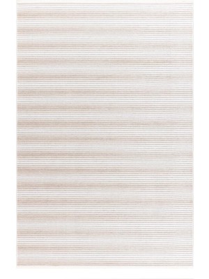 1001 Stripe Krem Kilim Kaymaz Taban Salon Oturma Odası Antre Halısı 33014A, 120 x 180