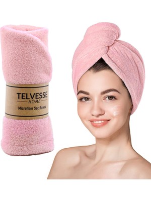 1001 Mikrofiber Saç Havlusu Süper Emici Hızlı Kuruyan Türban Saç Havlusu Şapkası – Uzun Kıvır