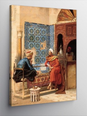 1001 Kanvas Tablo Osmanlıda Kahvehane, 70CM x 100CM