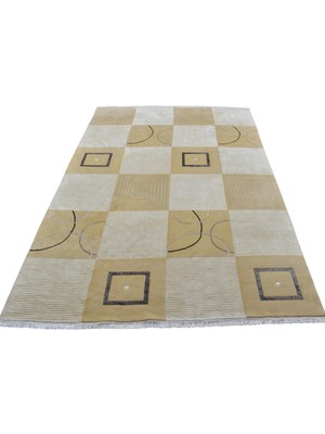 Kilim Antik El Dokuma 6m2 Ipekli Nepal Yün Salon Halısı 1666 - Yeni - Çok Renkli