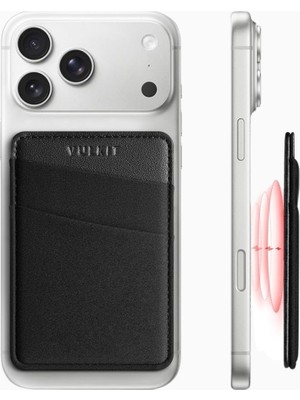 Vulkit Magsafe Uyumlu Rfıd Korumalı Unisex Telefon Kartlık Cüzdan