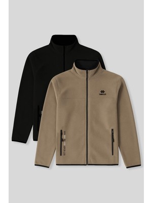 1001 Tommylıfe Standart Kalıp Dik Yaka 2li Paket Polar Sweatshirt, 87992