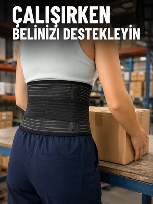 Nemere Ithalat Ayarlanabilir Bel Korsesi Elastik Destek Bantlı Çalışma ve Günlük Kullanım