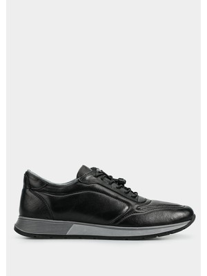 ProvoQ Siyah Deri Erkek Sneaker