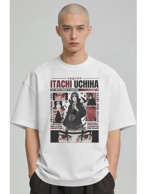 Sevbano Itachi Uchiha Naruto Anime Baskılı Unisex Oversize Premium Tişört
