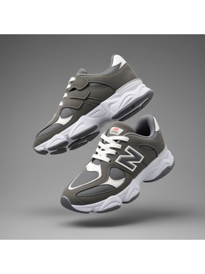 Mcdark Çocuk Yüksek Taban Gizli Cırtlı ve Bağcıklı Sneaker Ayakkabı-Füme