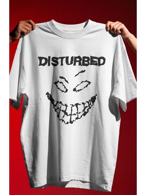 Sevbano Disturbed Rock Metal Müzik Grubu Baskılı Unisex Oversize Premium Tişört