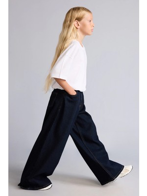 DeFacto 90's Wide Leg Düğmeli Jean Pantolon Kız Çocuk H6248A826AU