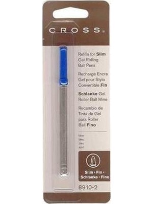 Cross 8910-2 İnce Jel Refil Mavi Renk 1 Adet Kırtasiye Ürünü Slim Ölçüler