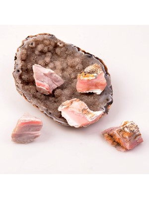 Taş Sandığı Ham Pembe Opal Taşı Kütle
