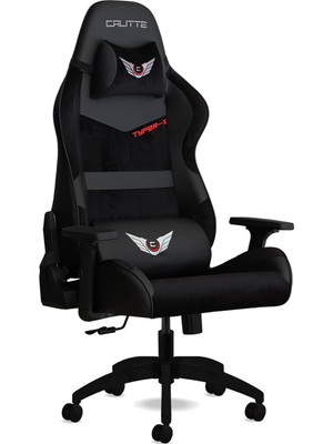 Typer x Tp Oyuncu Koltuğu Terletmeyen Özel Kumaş Gaming Koltuk (Siyah)