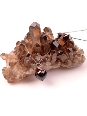 Taş Sandığı Lal Taşı Kolye - Garnet Taşı