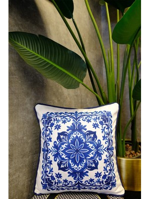 Dekomod 1 Adet Dijital Baskılı Dekoratif Çift Taraflı Renkli Desen Kırlent Yastık Kılıfı 45X45 cm