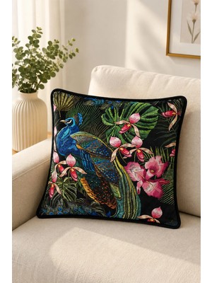 Dekomod 1 Adet Dijital Baskılı Dekoratif Çift Taraflı Renkli Desen Kırlent Yastık Kılıfı 45X45 cm